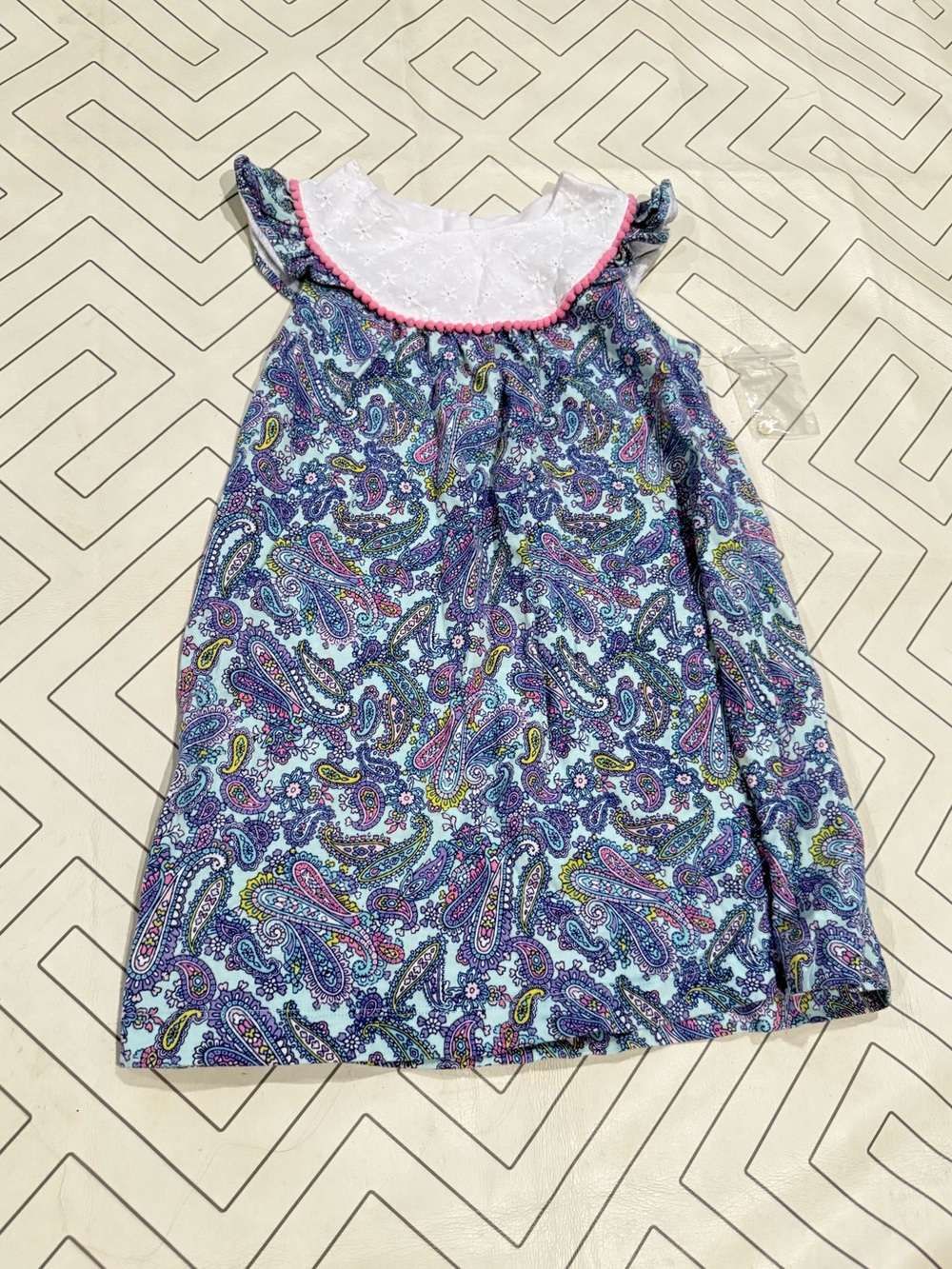 New JK Designs Blue Pasiley Dress